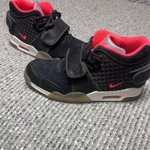 Nike Black and Red Quilted Sneakers